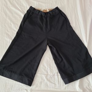 Black wide leg relaxed fit comfortable pants women